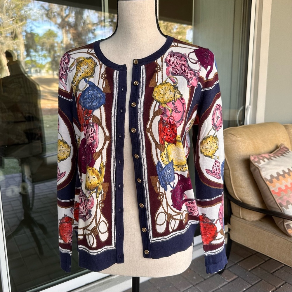 Talbots Multicolor Patterned Women's Cardigan - image 1